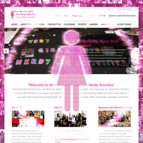 Very Awesome Girls Into Nerdy Activities Website
