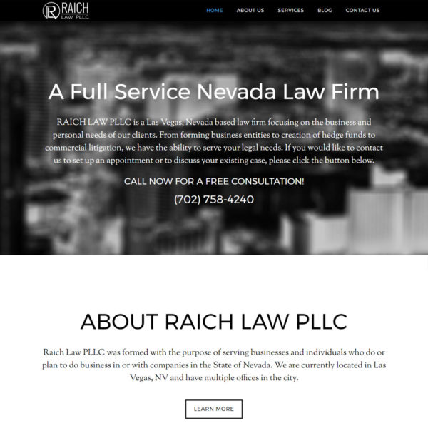 Raich Law PLLC Website